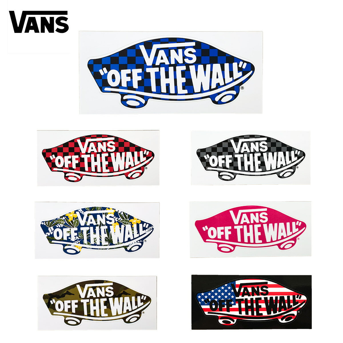 バンズ ヴァンズ デッキ オフ ザ ウォール ステッカー スモール 小 VANS SK8Deck Off The Wall Sticker Small バンパーステッカー スケート ストリート スノーボード サーフィン