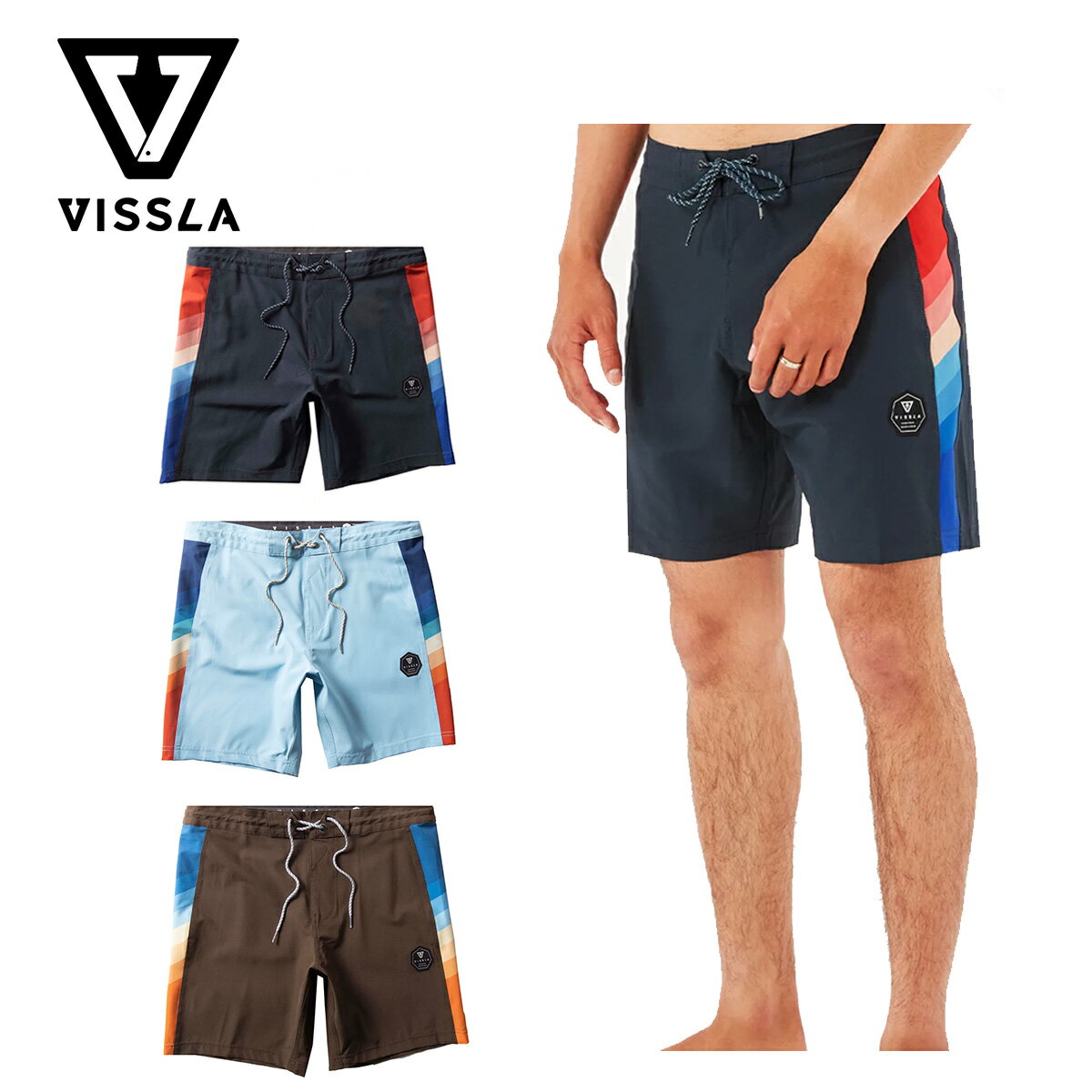 【お買い物マラソンP10倍】ヴィスラ ボードショーツ メンズ VISSLA Trimline 17.5