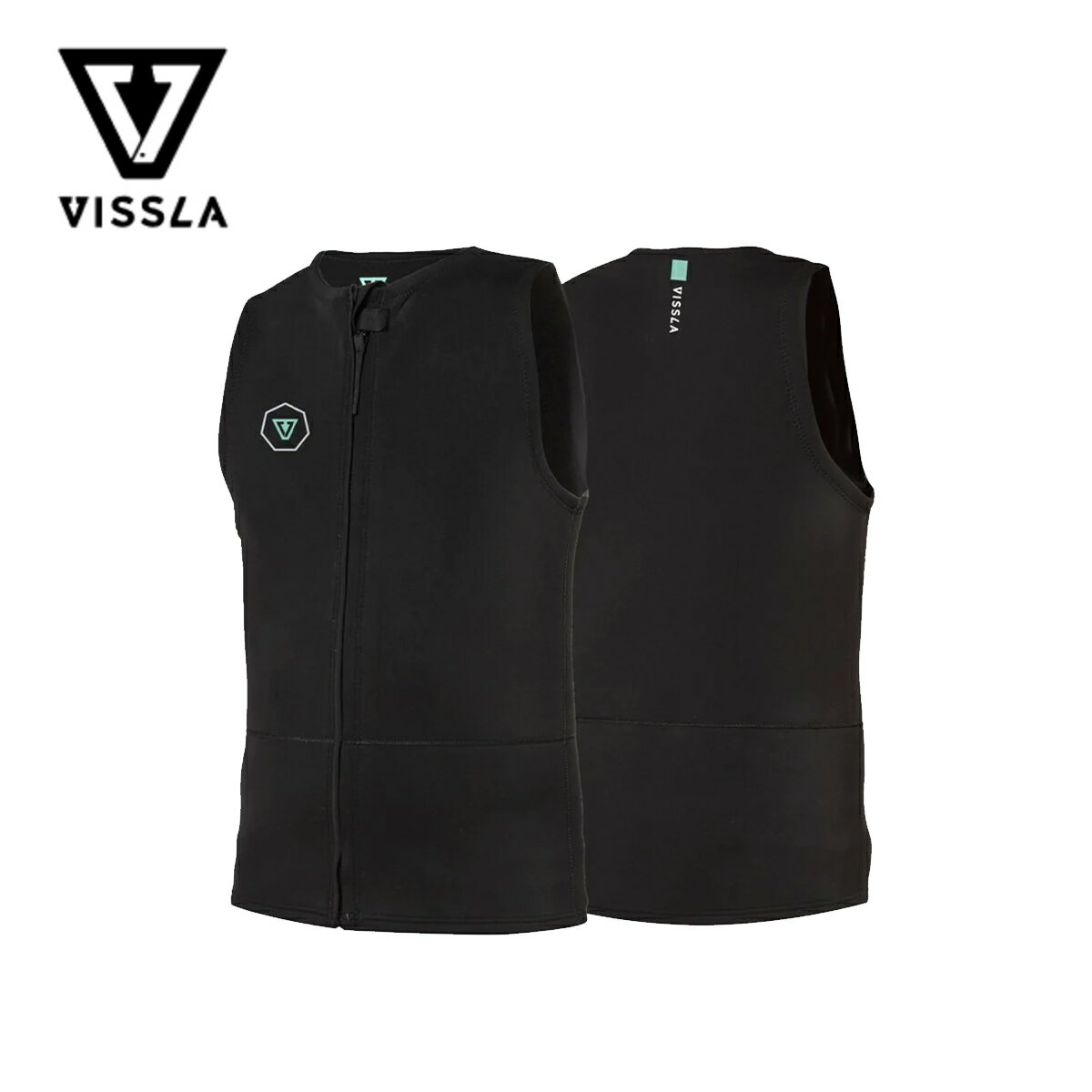 ヴィスラ ウェットスーツ ベスト Vissla 7 Seas 2mm Front Zip Wetsuit Vest セブンシーズ フロントジップ ウェットスーツベスト ビスラ サーフィン サーフ ブラック MW02SFZV 2022 正規品