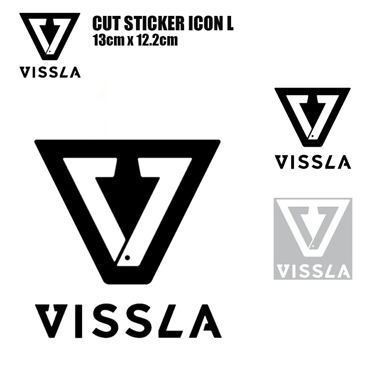 ヴィスラ ステッカ ー VISSLA CUT STICKER ICON L カットステッカー アイコン Lサイズ カッティングタイプ サーフブランドステッカー 正規品