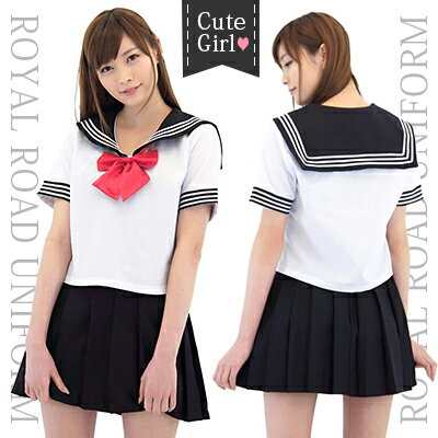 コスプレ セーラー服 コスチューム 女子高生 制服 半袖 ミニスカ JK