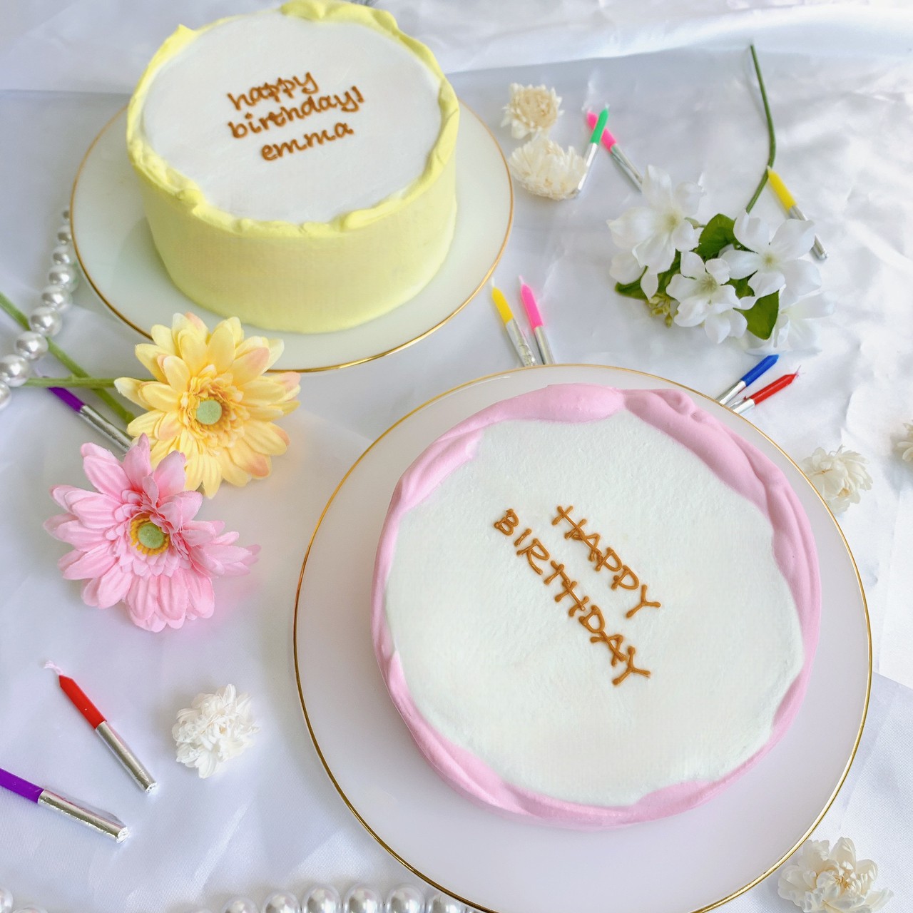 《選べる9色＆お好きなメッセージ》6本ろうそく付きデザインセンイルケーキ 4号 (2～3名様向け) 誕生日ケーキ センイルケーキ かわいい おしゃれ お祝い 記念日 インスタ映え ケーキ スイーツ ホールケーキ おもしろ ケーキ サプライズ ケーキ ギフト プレゼント 贈り物
