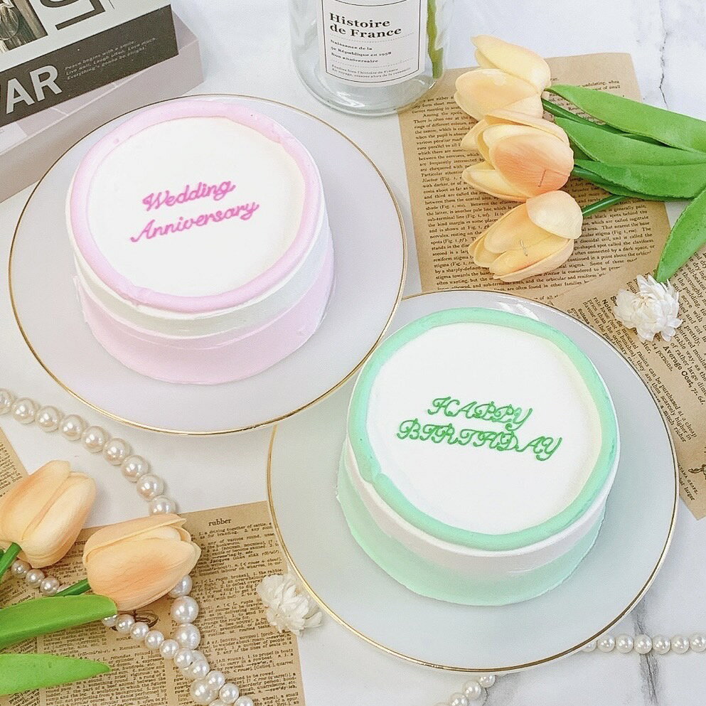 《選べる9色&お好きなメッセージ》セルクルセンイルケーキ 3号(約9cm)1〜2名様向け 誕生日ケーキ センイルケーキ セルクル シンプル おしゃれ お祝い 記...