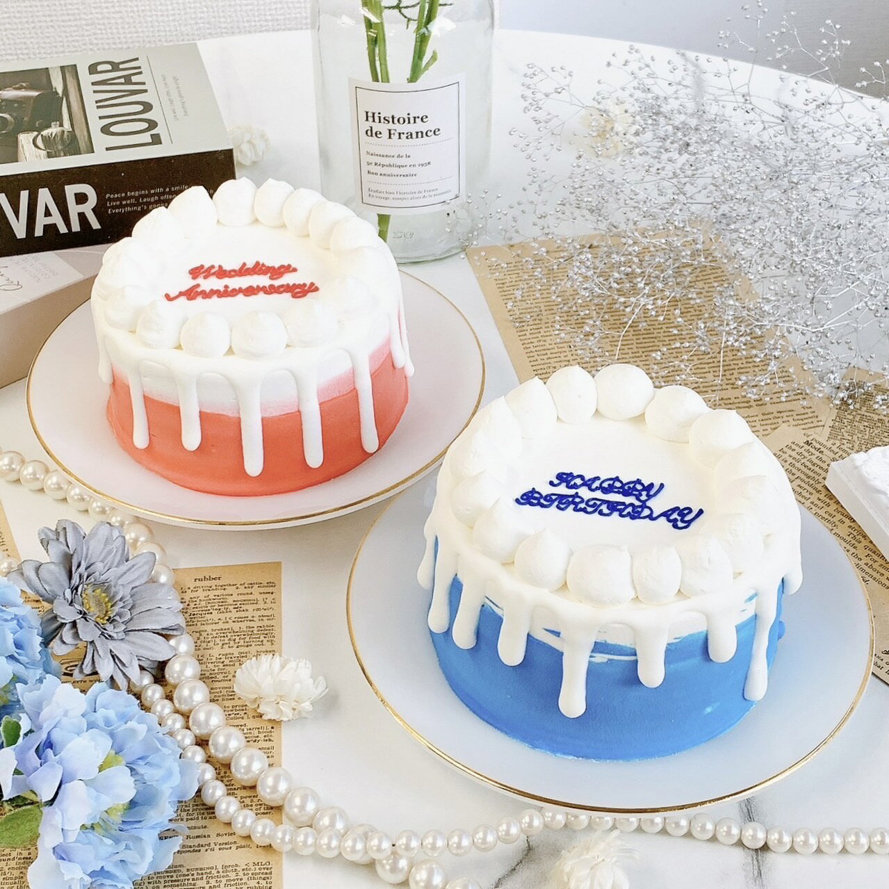 《選べる9色&お好きなメッセージ》シンプルドリップセンイルケーキ 5号(約15cm)3〜5名様向け 誕生日ケーキ センイルケーキ ドリップ おしゃれ お祝い 記...