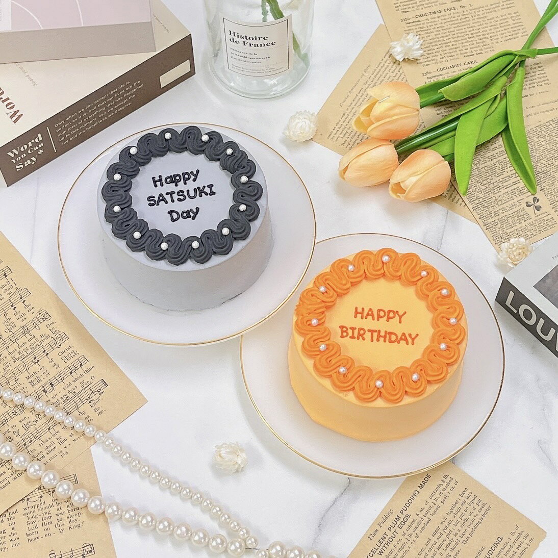 《選べる9色&お好きなメッセージ》ロゼットセンイルケーキ 5号(約15cm)3〜5名様向け 誕生日ケーキ センイルケーキ ロゼット ロゼッタ おしゃれ お祝い ...