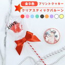 《選べる12色&お好きなメッセージとお写真♪》 プリントクッキー 1枚&クリアスティックバルーン(星) 1本【 フォトプロップス 推し活 バルーン スティック ...