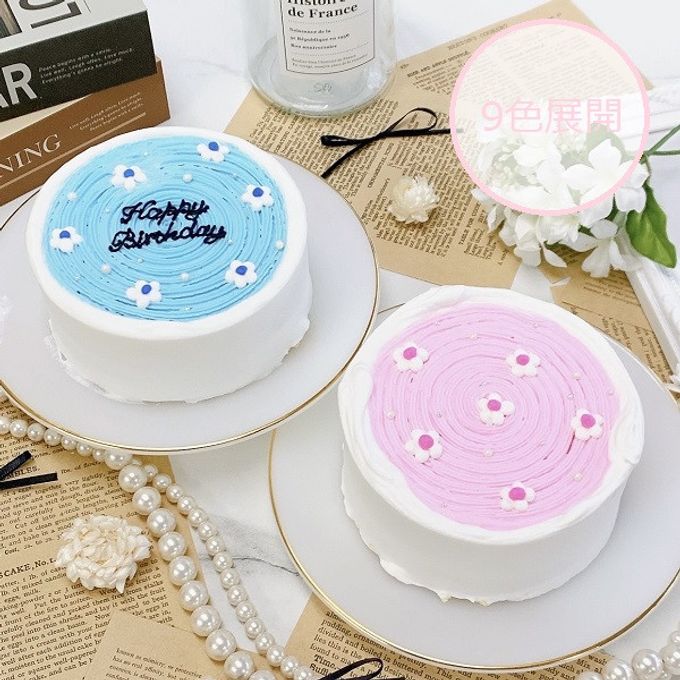 【カラバリ9色】小さなお花とぐるぐるクリームのセンイルケーキ 6号(18cm)5〜7名様向け【 誕生日ケーキ センイルケーキ かわいい おしゃれ お祝い 記念日...