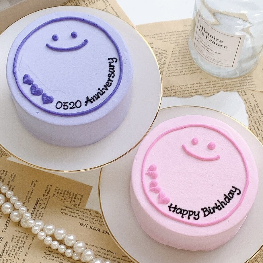 にこちゃんマークのセンイルケーキ 5号(15cm)【 誕生日ケーキ センイルケーキ かわいい おしゃれ お祝い 記念日 インスタ映え ケーキ スイーツ ホールケ...