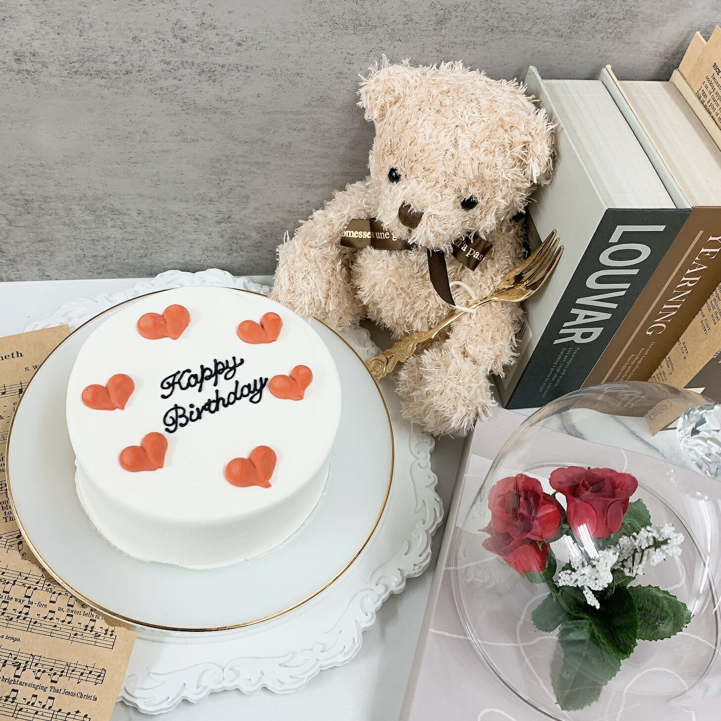 《選べる9色&お好きなメッセージ》ぷくぷくハートセンイルケーキ 6号(18cm)5〜8名様向け 誕生日ケーキ センイルケーキ ハート かわいい おしゃれ お祝い...