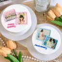 コラージュ写真ケーキ 4号(12cm)【 誕生日ケーキ 写真ケーキ センイルケーキ かわいい おしゃれ お祝い 記念日 インスタ映え ケーキ スイーツ ホールケ...