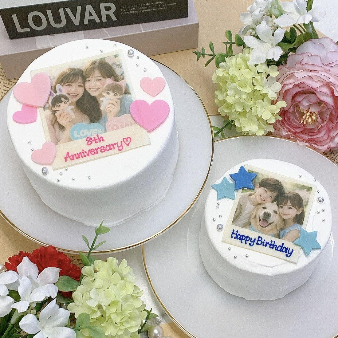 チェキ風センイルケーキ 3号（9cm）【 写真ケーキ センイルケーキ かわいい おしゃれ お祝い 記念日 インスタ映え ケーキ スイーツ プリントケーキ おもしろ ケーキ サプライズ ケーキ ギフト プレゼント 贈り物 】