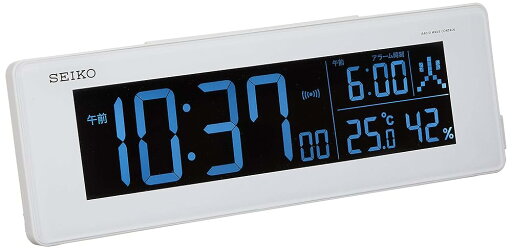 セイコー クロック 目覚まし時計 電波 デジタル 交流式 カラー液晶 シリーズC3 白 DL205W SEIKO セイコー クロック 目覚まし時計 電波 デジタル 交流式 カラー液晶 シリーズC3 白 DL205W SEIKO