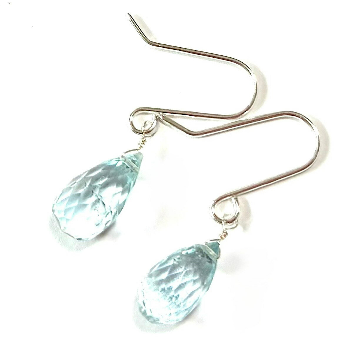 アクアマリンピアスイヤリングSVア...