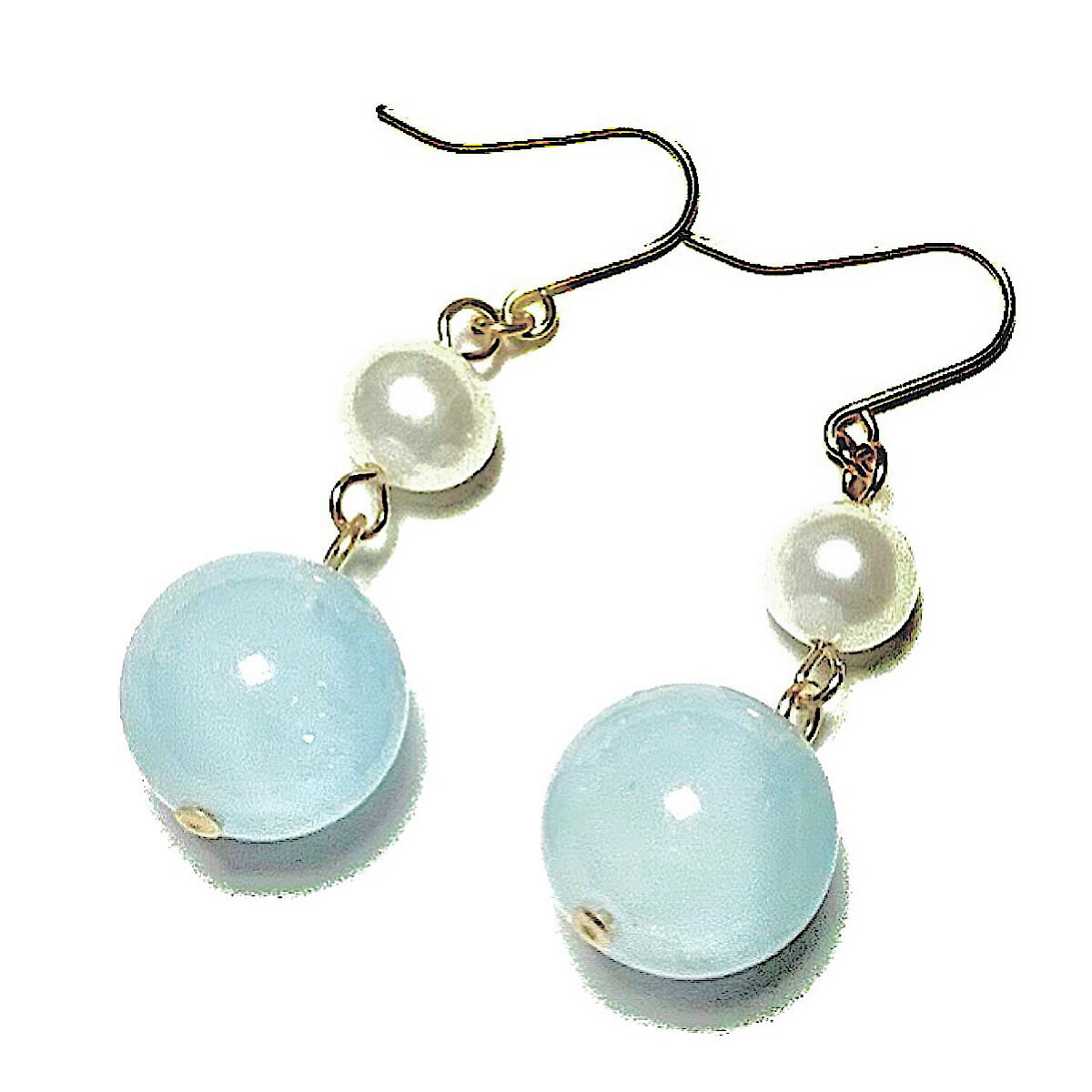 K18アクアマリンピアスイヤリング...