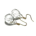 【Rvaru】★ K18 本水晶 ピアス ドロップ ブリオレット クリスタルクォーツ フックピアス K18YG 18金イエローゴールド 誕生石 イヤリング チャ...