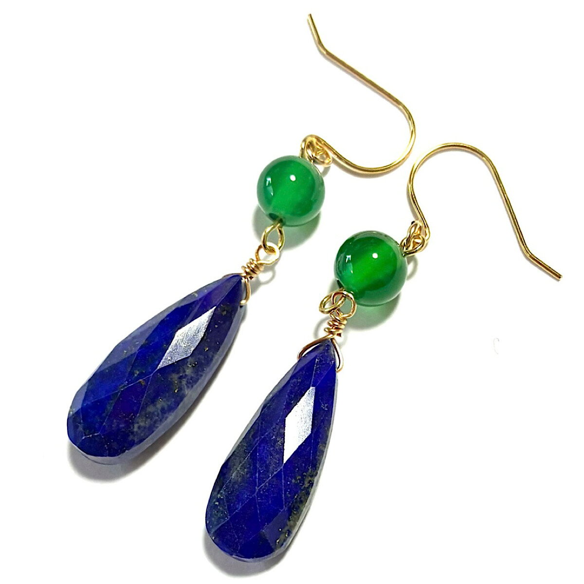 ラピスラズリピアスイヤリングK18...