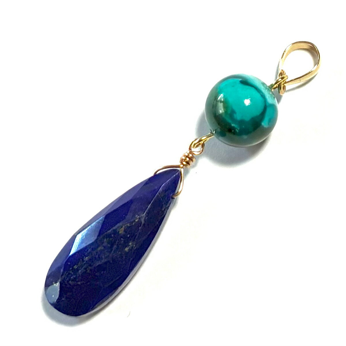 ラピスラズリ ブルーオパール ペンダントトップ K18 アフガニスタン産 ラピスラズリ オパール トップ 大ぶり ロング ネックレスチャーム ドロップ K18YG 18金イエローゴールド 18K ギフト 誕生日 バースデー プレゼント 結婚記念日 クリスマス ホワイトデー 母の日 贈り物
