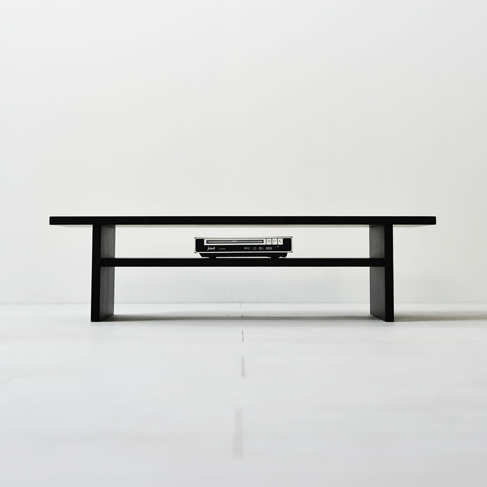 【送料無料/日本製/無垢材】 Konoji TV Board 90cm ブラック テレビボード オーク材 アッシュ材 テレビ台 TV台 無垢 ロースタイル 北欧 30インチ 40インチ 大川家具 完成品