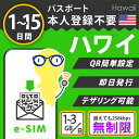 【ハワイeSIM】 即日発行 3日間 4日間 5日間 6日間 7日間 8日間 9日間 1GB 2GB 3GB/1日 低速無制限 データ通信専用(電話番号無し) 高速データ通信 QRコード簡単設定 テザリング可 イーシム対応 simフリー 端末のみ対応 プリペイドesim 受取不要 返却不要 パスポート登録不要