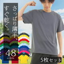【5枚セット】ジム Tシャツ メンズ 吸汗速乾 スポーツウェア メッシュtシャツ シンプル 無地 クルーネック 大きめサイズ 半袖Tシャツ 吸水速乾 薄手 さら...