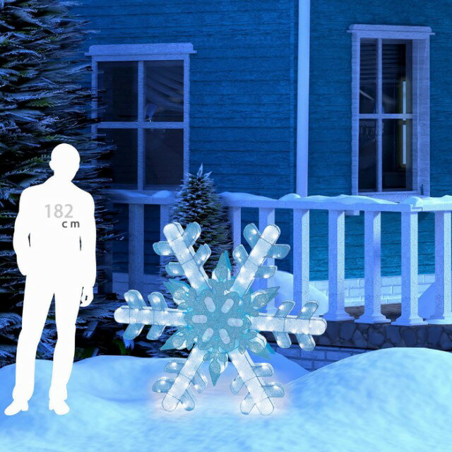 【送料無料】雪の結晶 イルミネーション 約120cm 屋内外用 LEDライト236球/クリスマス/snowflake/コストコ/同梱不可商品