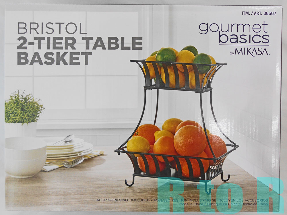 【送料無料】gourmet basics by MIKASA 2段バスケット 【BRISTOL】 スクエア型バスケット 2TIER TABLE BASKET