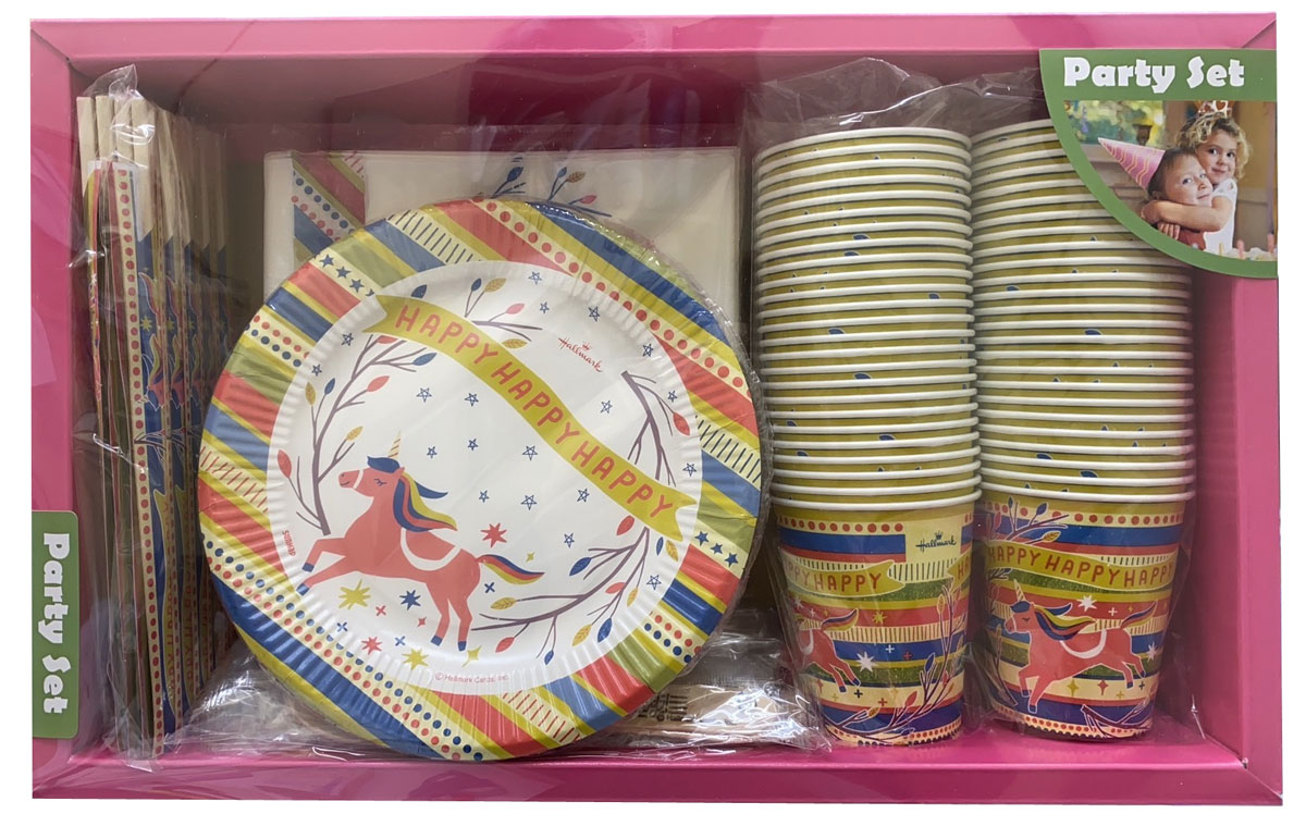 【送料無料】サンナップ パーティセット160点セット「ユニコーン」ホールマークデザイン/紙コップ・紙..