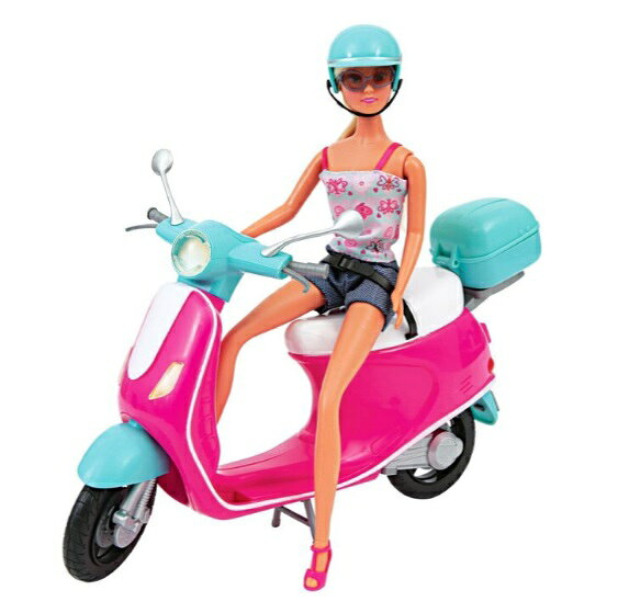 キッズコスメのプチハートの【送料無料】Simba Toys　Steffi LOVE お人形2体＆オープンカー＆スクーター　セット　小物付き！　ステッフィーラブ　ドールセット｜アングル3