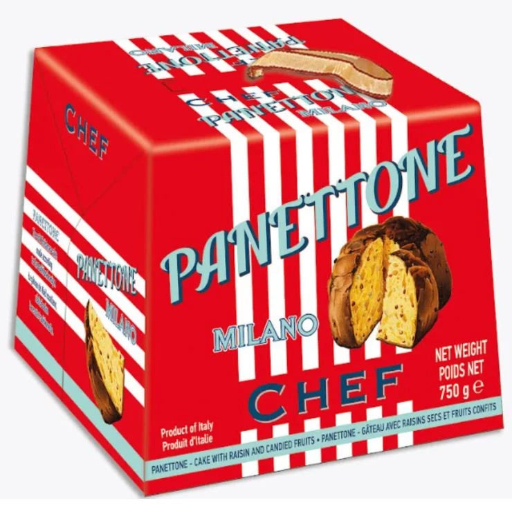 【SARONNO　Panettone】パネトーネ たっぷり750g入り 大きなサイズ イタリア製 イタリア・ミラノに伝わるクリスマスシーズンには欠かせないパネトーネ。 パネトーネは、卵たっぷりの甘い生地にレーズン、オレンジピールなどのドライフルーツを混ぜ合わせ焼き上げたリッチなパンです。 その特徴的な形をしたPanettoneは、古くからの貴族の伝統を持つミラノの名産クリスマスケーキ。 SARONNO/サローノ社は、アマレットリキュールで特によく知られています。 ビスケットやパネトーネの製造も歴史があり、伝統的なレシピや基準に従って小麦から牛乳、卵、バター、砂糖漬けの果実、酵母までの全ての成分をゆっくりと自然に発酵させて作られています。 絹のようなふんわり生地とたっぷりのドライフルーツ。 クリスマスだけではもったいない美味しさです♪ プレゼントはもちろん、ご自宅用にもぜひ！ ●名称：panettone パネトーネ (パネットーネ/洋菓子） ●原材料名：小麦粉、砂糖、レーズン、バター、オレンジピール加工品(オレンジピール、ぶどう糖加糖液、砂糖)、イースト、卵黄、食塩、乳たんぱく、脱脂粉乳／乳化剤、香料、クエン酸(一部に乳成分、卵、小麦、オレンジを含む) ●内容量： 750g ●賞味期限： 2027年5月前後 ●原産国：イタリア ●輸入者：コストコホールセールジャパン ※パッケージは毎年少しデザインが変わります。 　画像とは違う場合がございます。 【3,980円以上送料無料についての注意事項】 ※同一の対応ショップで同一注文・同一配送先へのお買い物合計額が3,980円(税込)以上の時に送料無料になります。 ※沖縄県、離島は送料無料ラインの対象外となります。別途、送料が発生します。 ※大型宅配便・クール便は、送料無料ラインの対象外となります。 ※お買い物額の合計が3,980円（税込）以上でも、送料無料ライン対象外の 商品が含まれていると、送料無料にはなりません。 ※一度注文を行われた後で、複数の注文をまとめることはできません。