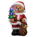 テディベアのグリーター サンタクロースのクマさん　グリーターベア　クリスマス/置物/屋外使用可