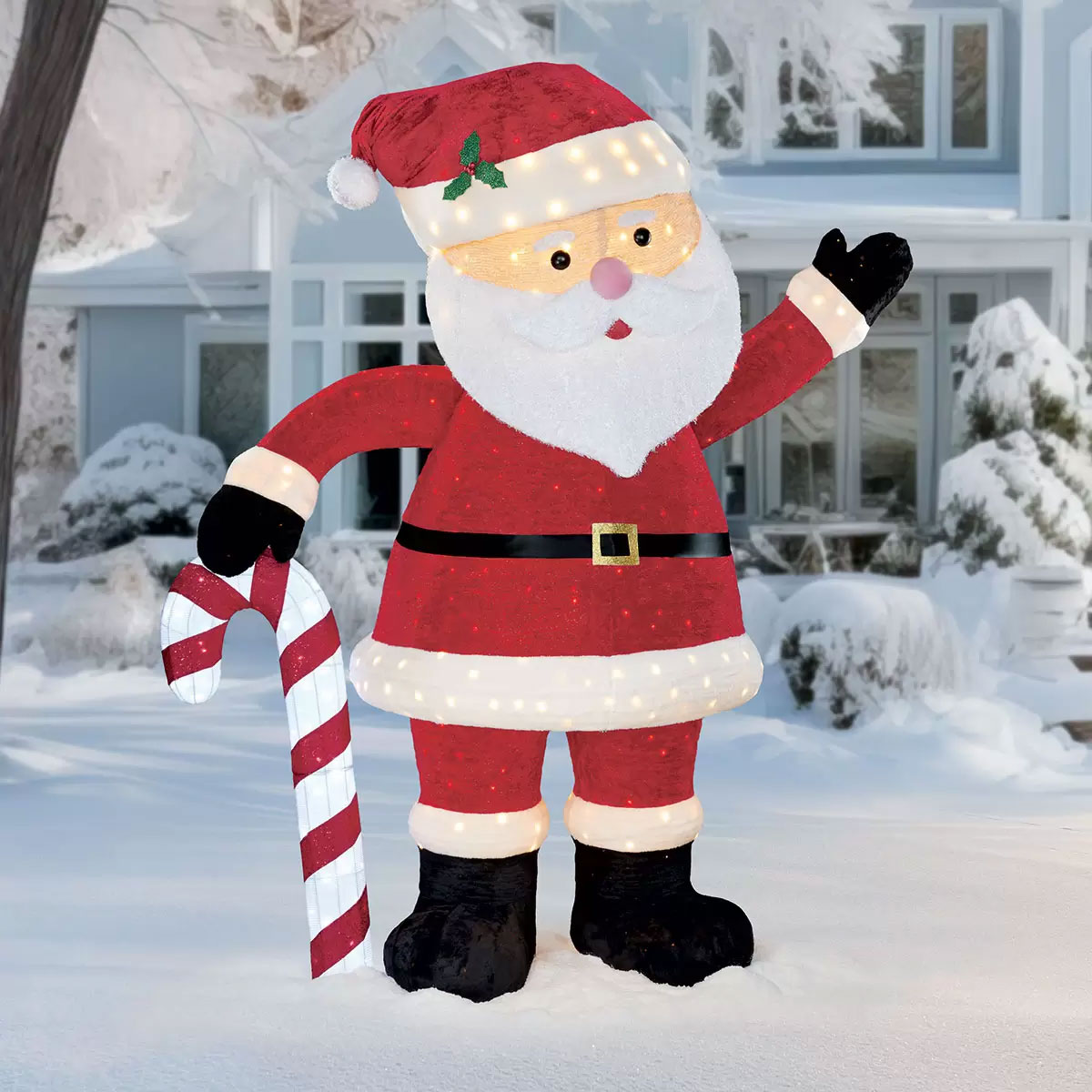 樂天商城 - 【送料無料】ポップアップサンタ 約274 cm　LEDライト880個　大型/サンタクロース/組み立て簡単/イルミネーション/大きい/店舗/屋内/屋外