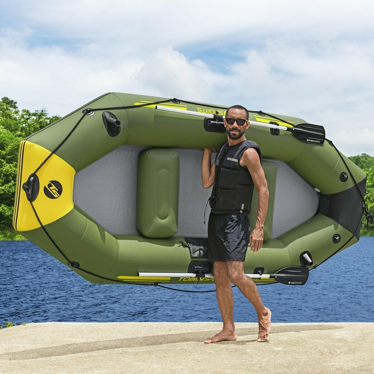 【送料無料】Tobin Sports 3人用ボートセット「キャニオンプロ」インフレータブル...