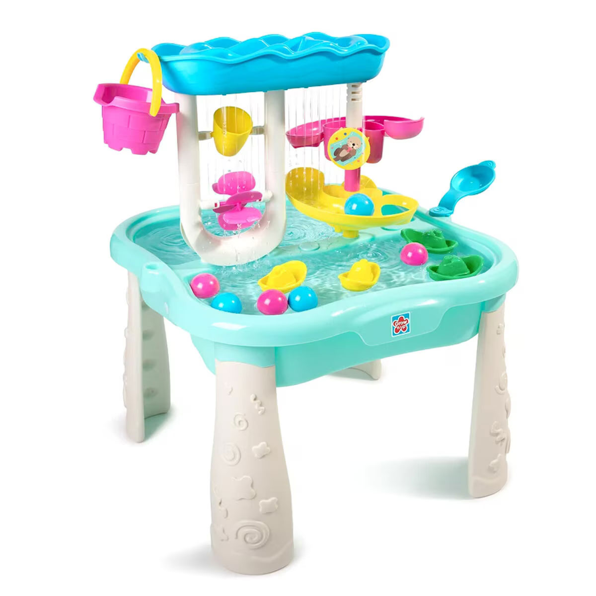 樂天商城 - 【送料無料】Grow’n Up スプラッシュエンスライドウォーターテーブル　1歳半から/水遊び　※ラッピング・同梱不可