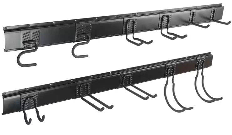 樂天商城 - 【送料無料】Richelieu/リシュリュー ガレージレール式壁収納キット 15ピース(11フック＋4レール) オーガナイザー/吊り下げ収納/ハンガー