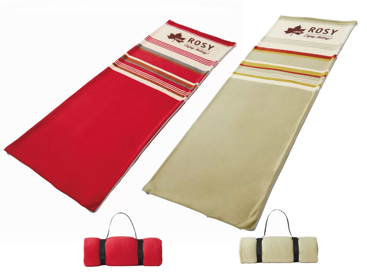 LOGOS/ロゴス「ROSY フリースシュラフ」190×78cm 軽量約760g 寝袋/インナー/ブランケット/ひざ掛け/柔らか/連結可能