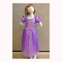 ラプンツェル風 ドレス ワンピース プリンセス (紫 パープル) コスプレ 衣装 イベント