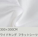R.T. Home - 高級エジプト超長綿(エジプト綿 綿100%)ホテル品質 天然素材 フラットシーツ ワイドキング ロング 300×300CM (シングル2...