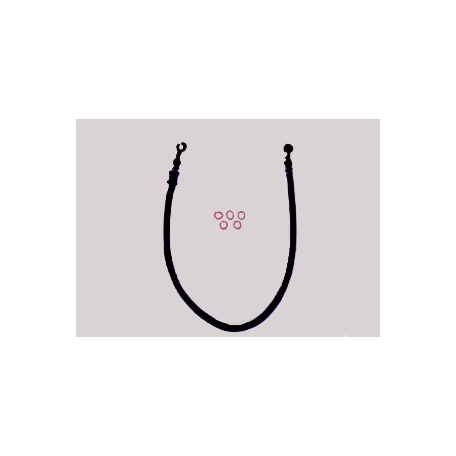 アルキャンハンズ ラバーブレーキホース 25゜-25゜ BA-BA 600mm M00005B