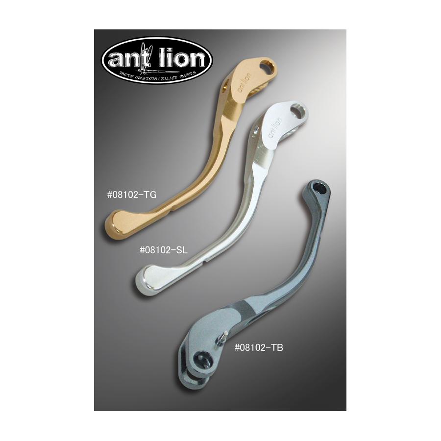 アントライオン ビレットレバー brembo/DUCATI用 チタンゴールド 対応マスター：セミラジアル　クラッチレバー 08102-TG