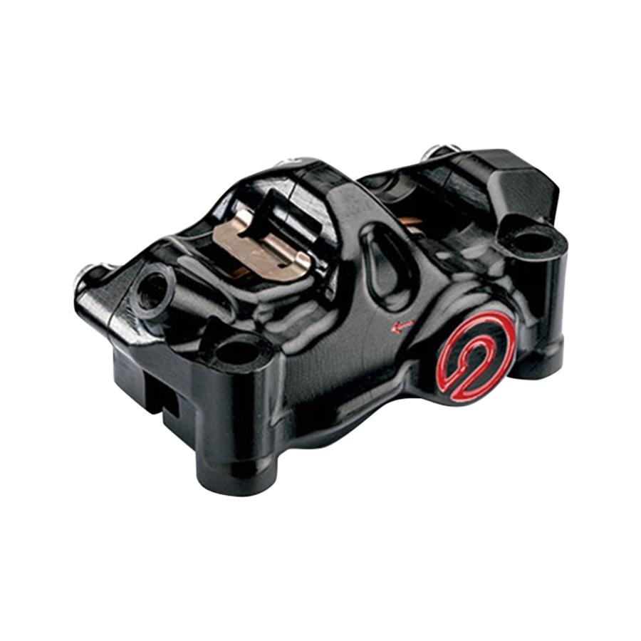 brembo (ブレンボ) 484 cafe racer ラジアル CNC 4P キャリパー ブラックアルマイト レッドロゴ 左 Φ32..