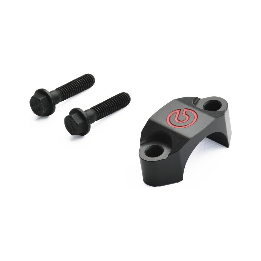 Handle Post - brembo(ブレンボ) ハンドルバークランプ ミラーホール無 CNC(削り出し)赤ロゴ RCS1インチ用 110.A897.87