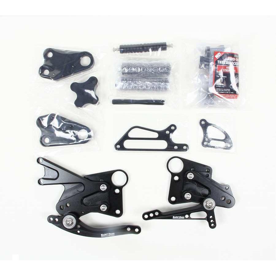 BABY FACE (ベビーフェイス) バックステップ デューク 200DUKE 125DUKE 8ポジション 正チェンジのみ アルミ ブラック 002-KT005BK