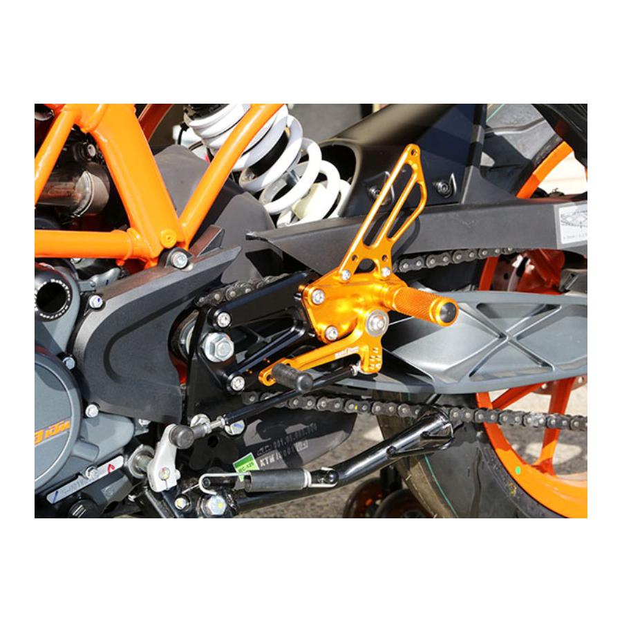 BABY FACE (ベビーフェイス) バックステップ RC390 RC125 8ポジション 逆チェンジ ゴールド 002-KT009GDR