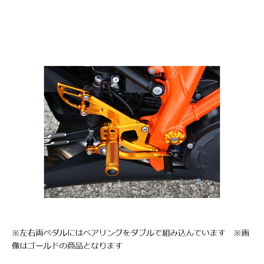 BABY FACE (ベビーフェイス) バックステップキット 1290SUPERDUKE GT アルミ ブラック 002-KT010BK