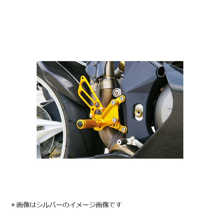 メーカー名：ベビーフェイスメーカー品番：002-M003SV可変は18ポジションで、街乗りからワインディング、さらにはサーキット走行まで視野に入れ、ステップ位置を決定しています。シフトペダルスピンドルには精密小型ベアリングをダブルで配し、ガタを徹底的に排除しています。シフトパターンはノーマルです。販売備考：チェンジパターン:正、18ポジション、ブレーキスイッチ:Stock、ブレーキペダル無適合情報：エムブイアグスタ[MV AGUSTA] F4 1000 98-09ポジション：18シフトパターン[正逆チェンジ]：正チェンジのみ色[カラー]：シルバー材質[素材]：アルミニウム備考：＊ノーマルが無段階可のため、計測は行っておりませんが、ノーマルステップの稼動域を中心に前後上下に18ヶ所移動可スイッチ[有/無]：STD◆MVアグスタF4用のバックステップキットが、フルモデルチェンジいたしました ◆可変は18ポジションで、街乗りからワインディング、さらにはサーキット走行まで視野に入れ、ステップ位置を決定しています。　シフトペダルスピンドルには精密小型ベアリングをダブルで配し、ガタを徹底的に排除しています ◆ステップポジションに付きましては、ノーマルが無段階可変のため計測は行っておりませんが、ノーマルステップの可動域を中心に、前、後、上、下に、18ヶ所移動出来るように設計いたしております ◆カラー：シルバー
