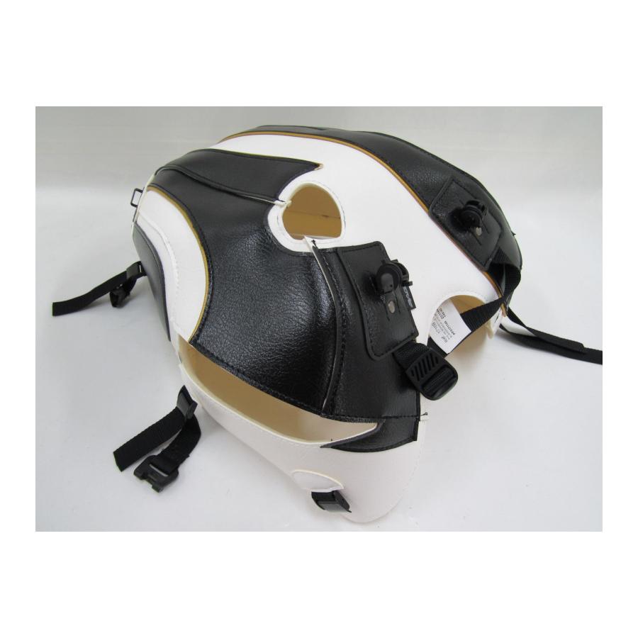 BAGSTER (バグスター) タンクカバー ブラック/ホワイト/ゴールドトリム BONNEVILLE T120 1716B