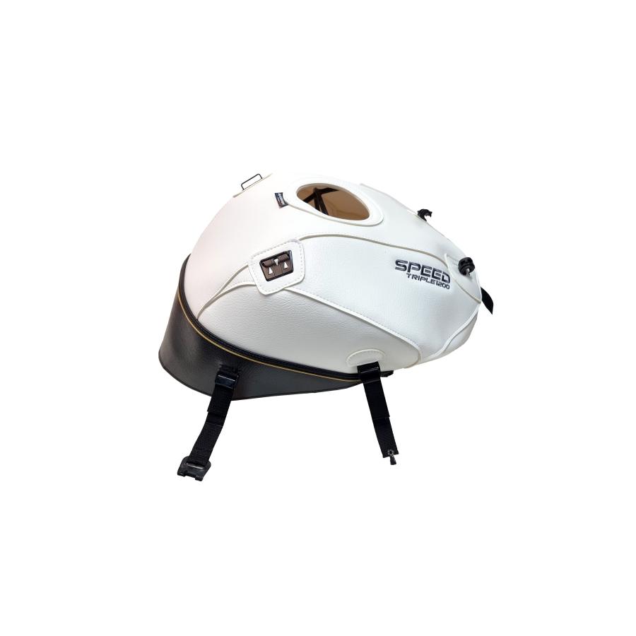 BAGSTER (バグスター) タンクカバー ホワイト/ブラック/イエローゴールドエッジ Speed Triple1200 1830A