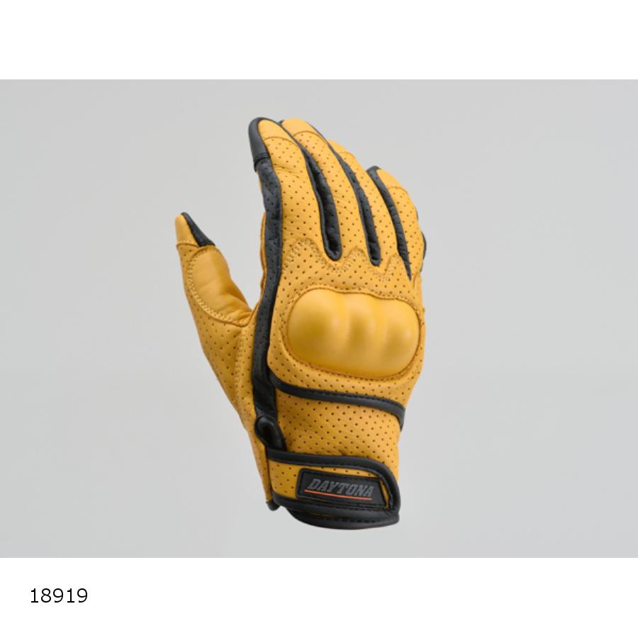 Daytona (デイトナ) HBG-130 パンチングメッシュプロテクターカウレザーグローブ イエロー/S 18919