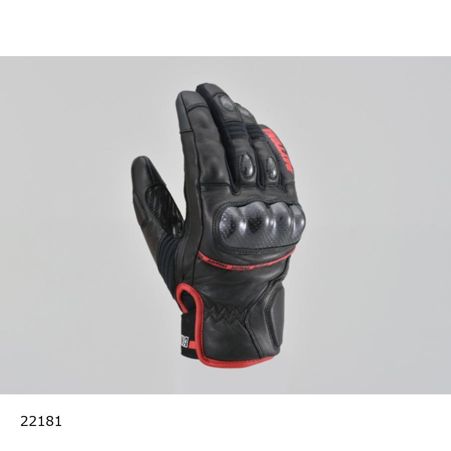 Daytona (デイトナ) HBG-058 AWスポーツショートグローブ ブラック/レッド/M 22181