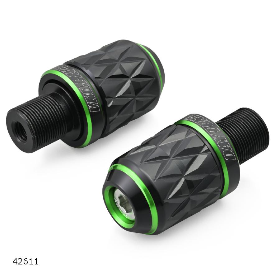 Daytona (デイトナ) PREMIUM ZONE ハンドルバーエンドプラグKIRIKO グリーン カワサキ17 42611